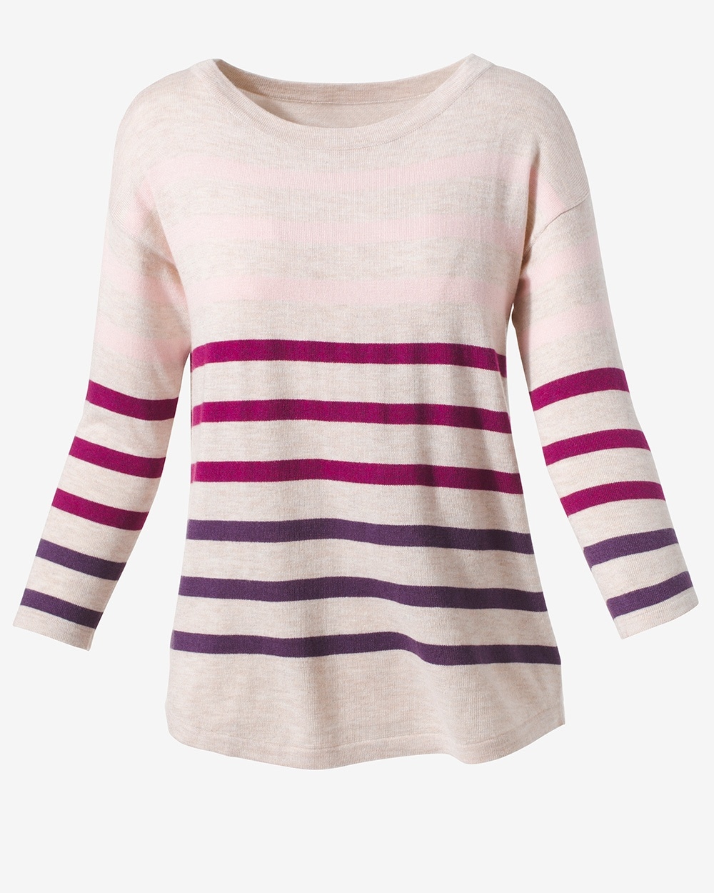 Touch Of Cashmere Ombr&#233; Stripe Pullover Sweater