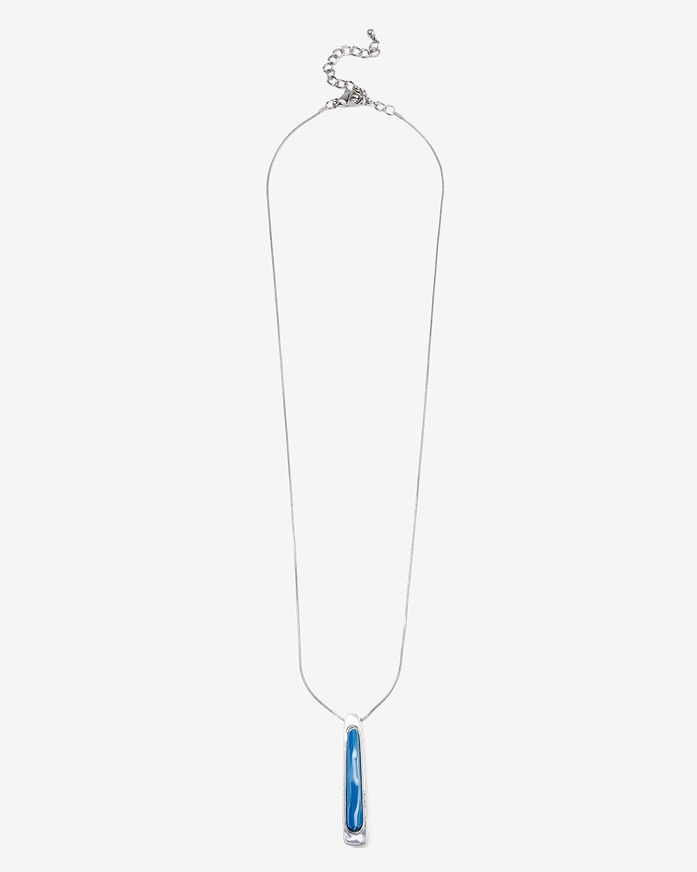 Graced Beauty Blue-Resin Pendant Necklace