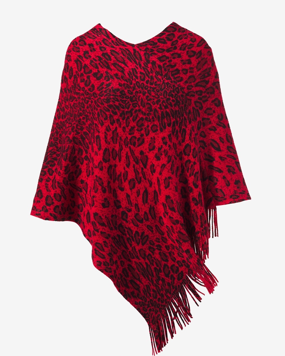 Red Leopard Poncho