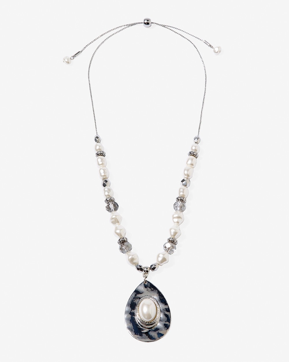 Faux-Pearl Adjustable Necklace