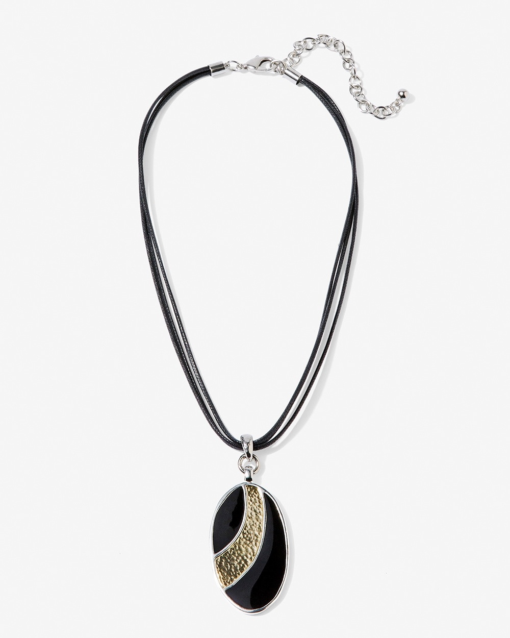 Curved Lines Pendant Necklace