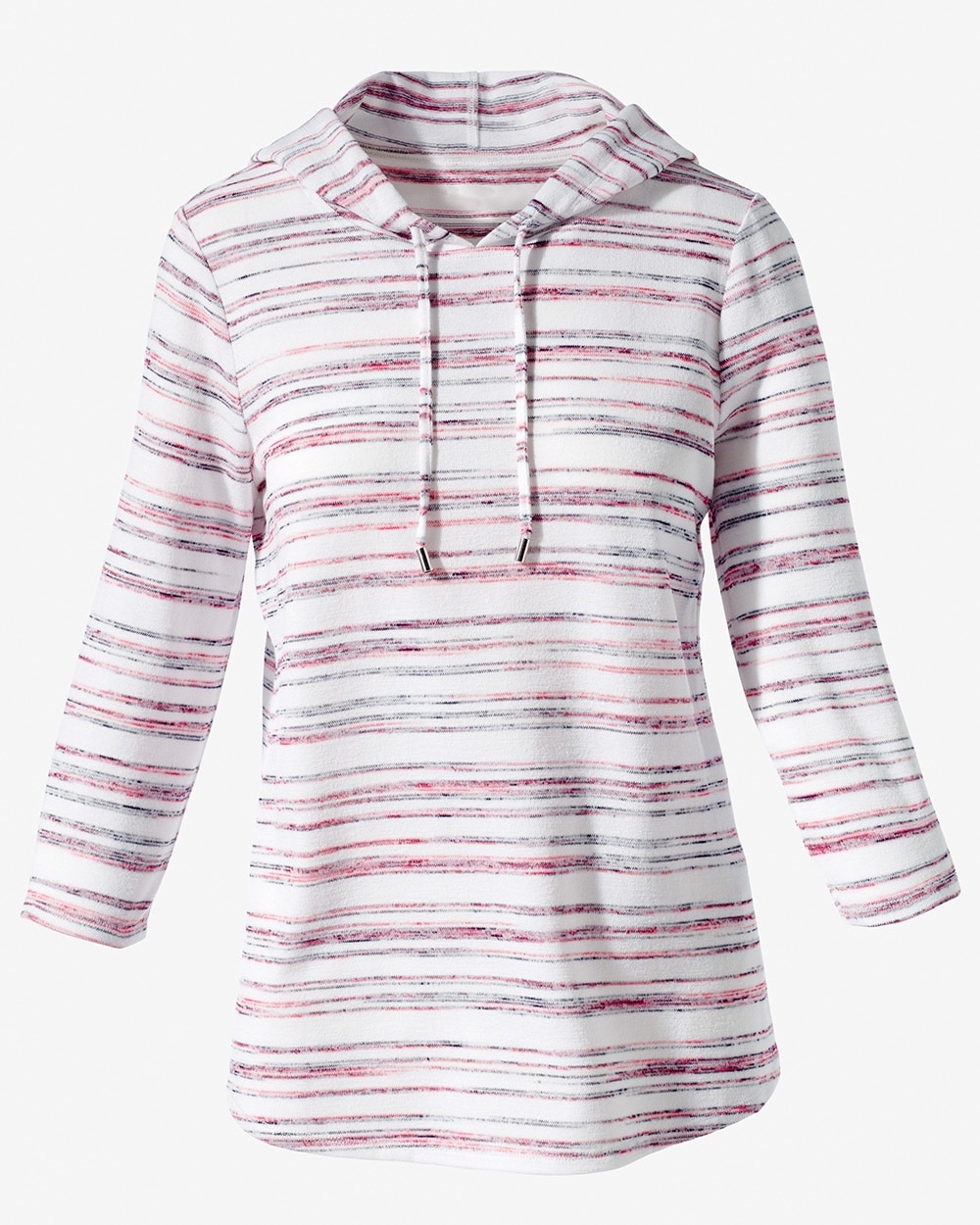 Weekends Colorful Lines Stripe Hooded Tunic