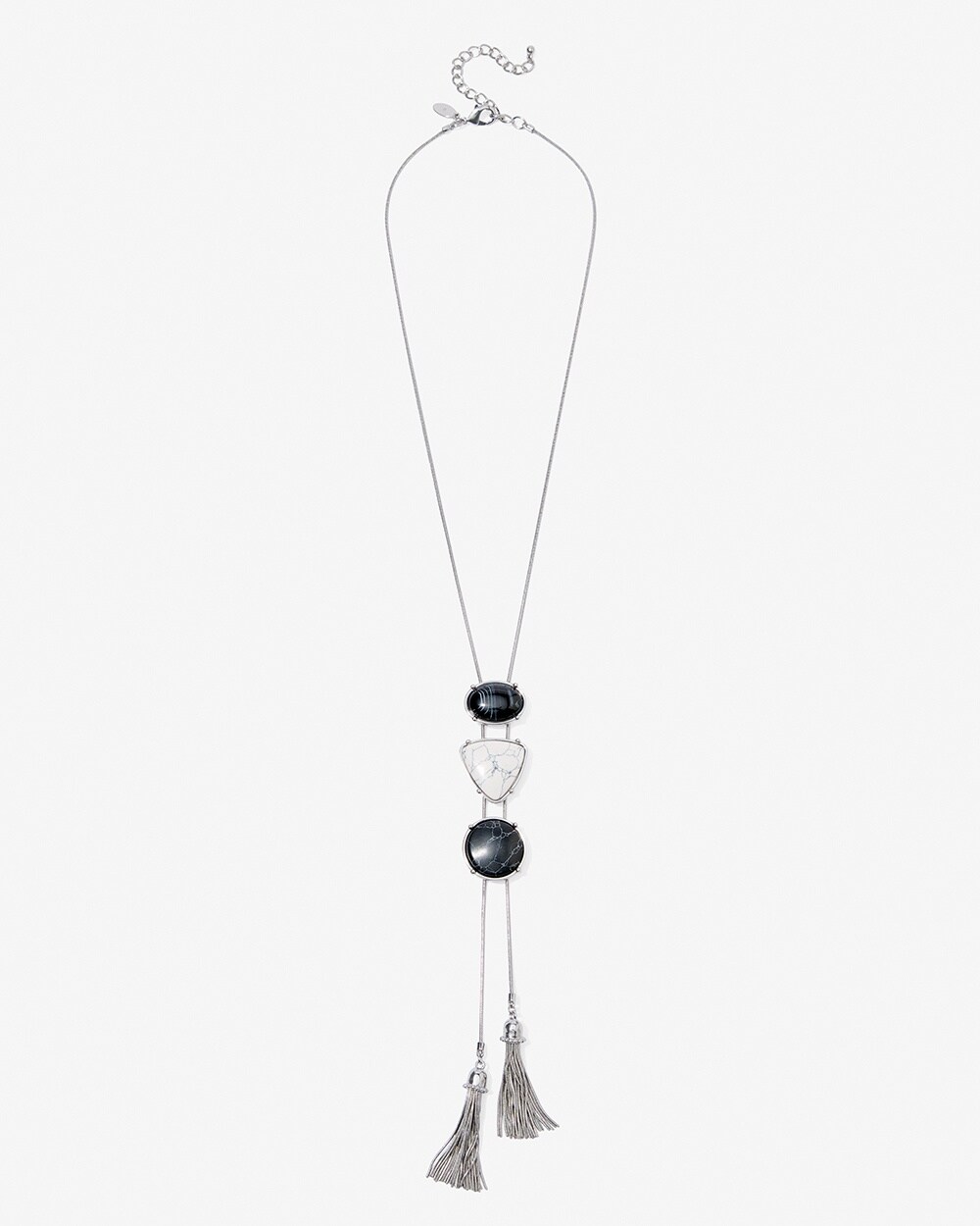 Mixed Shapes Necklace With Tassel Necklace