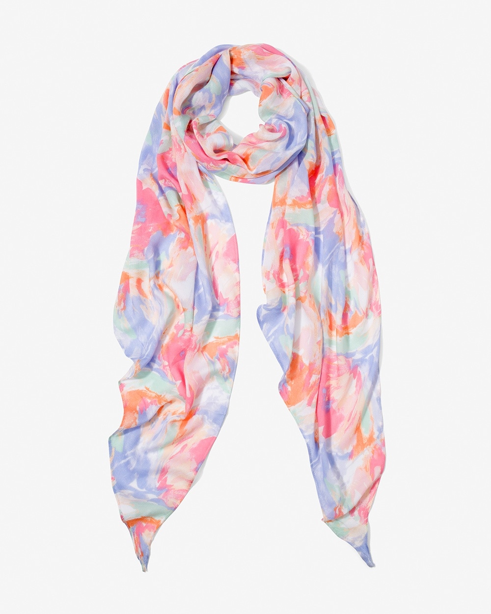 Washed Petals Angled Scarf
