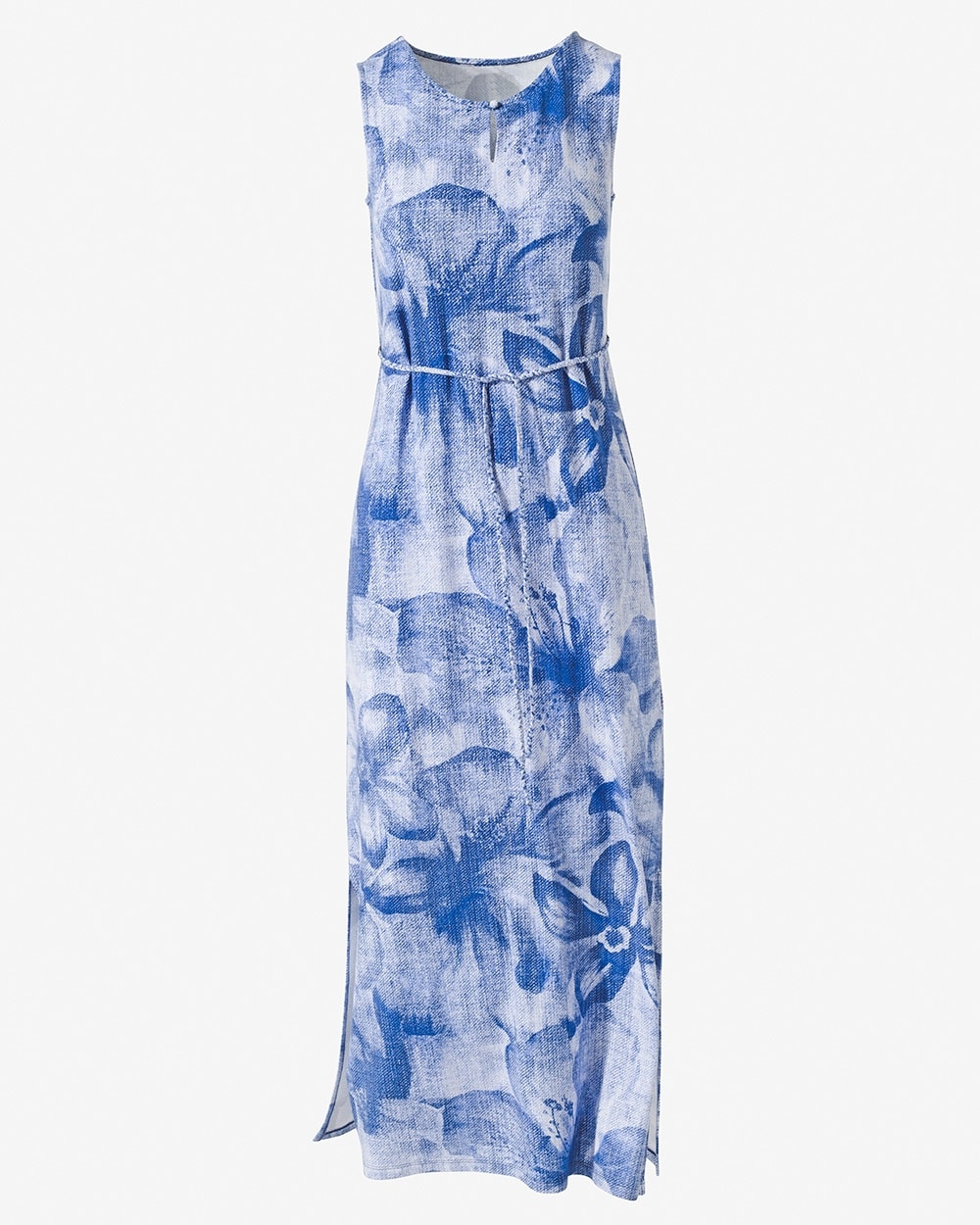 Textured Floral Maxi Dress