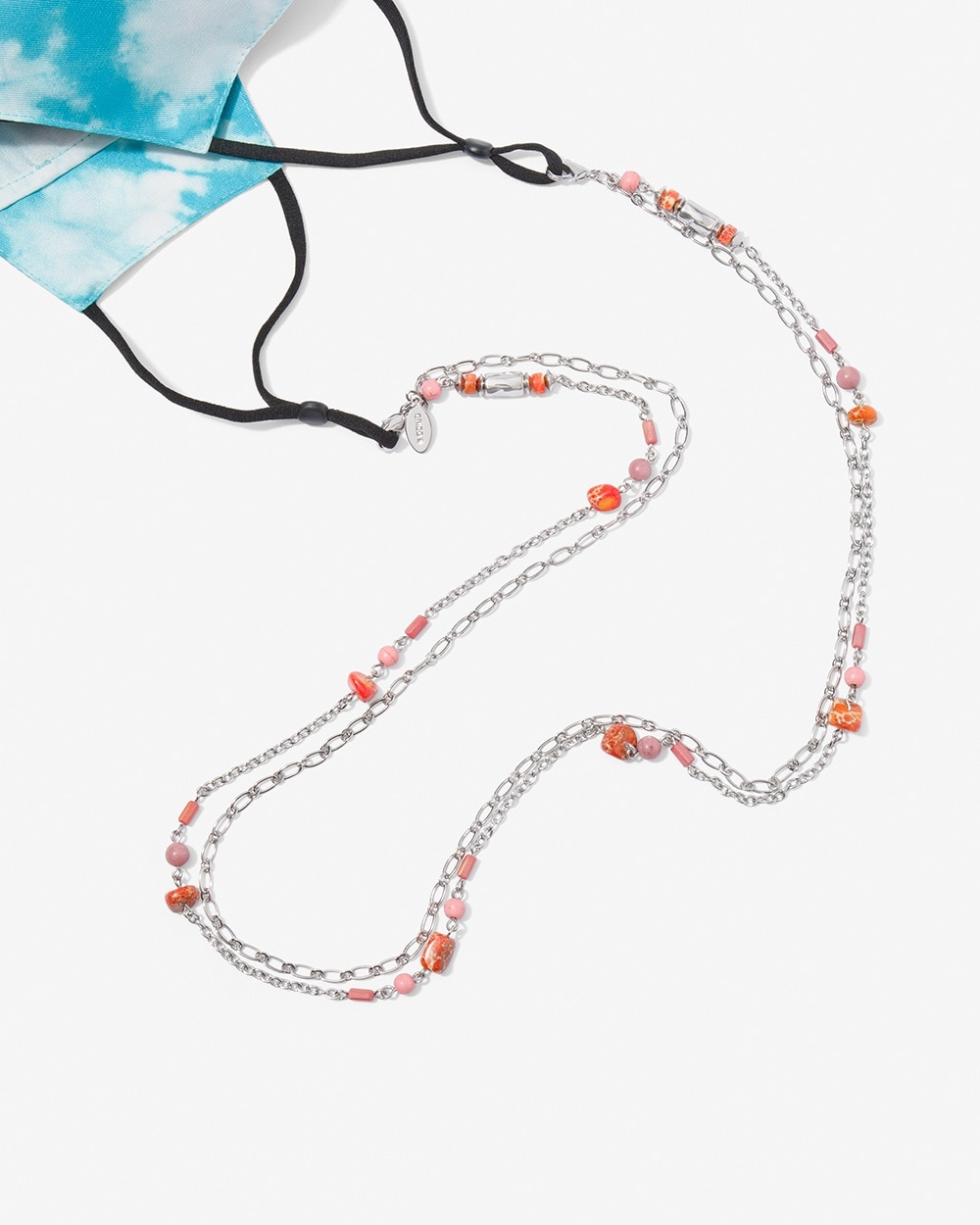 Bead-and-Chain Convertible Mask Necklace