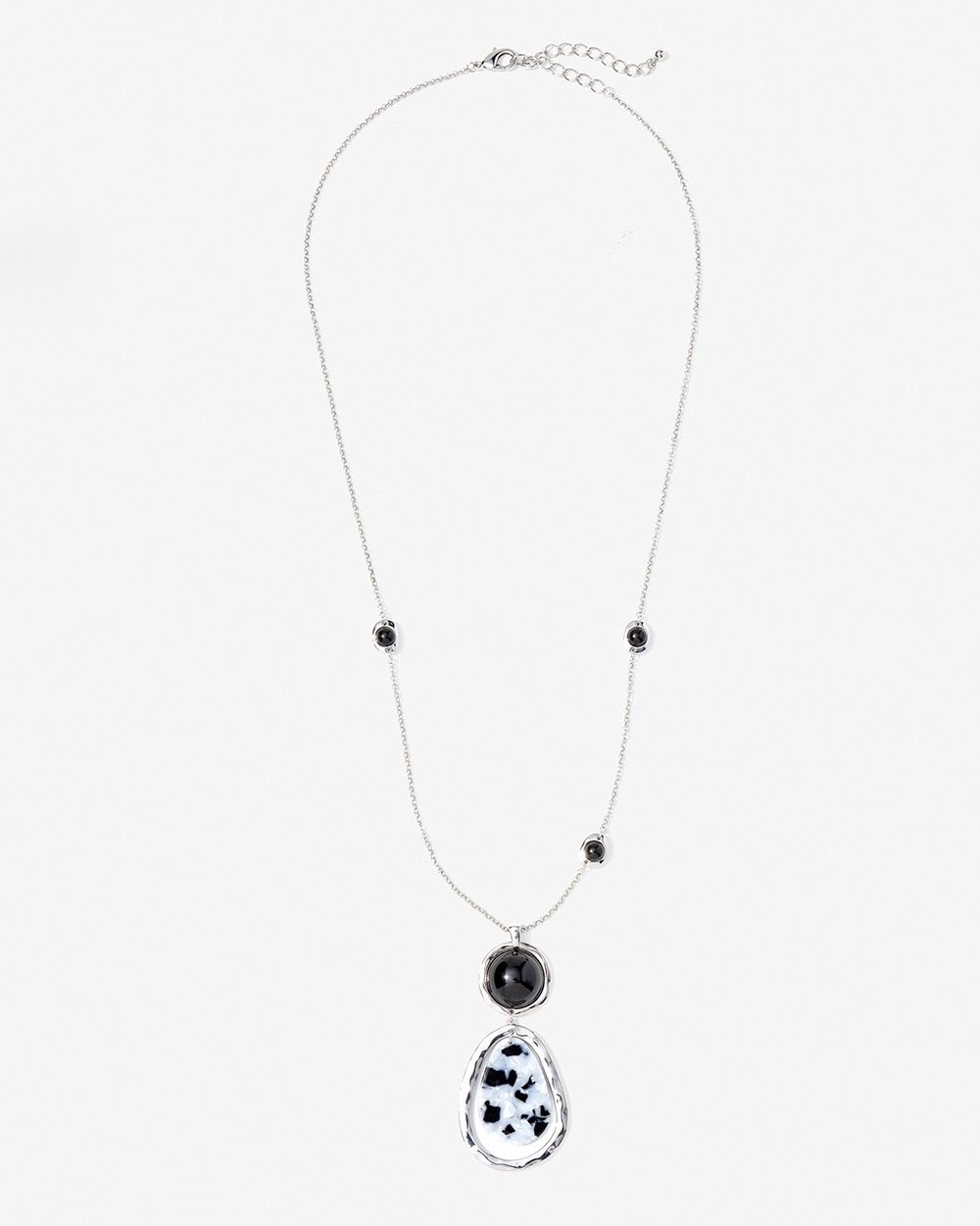 Graphic Marble Pendant Necklace