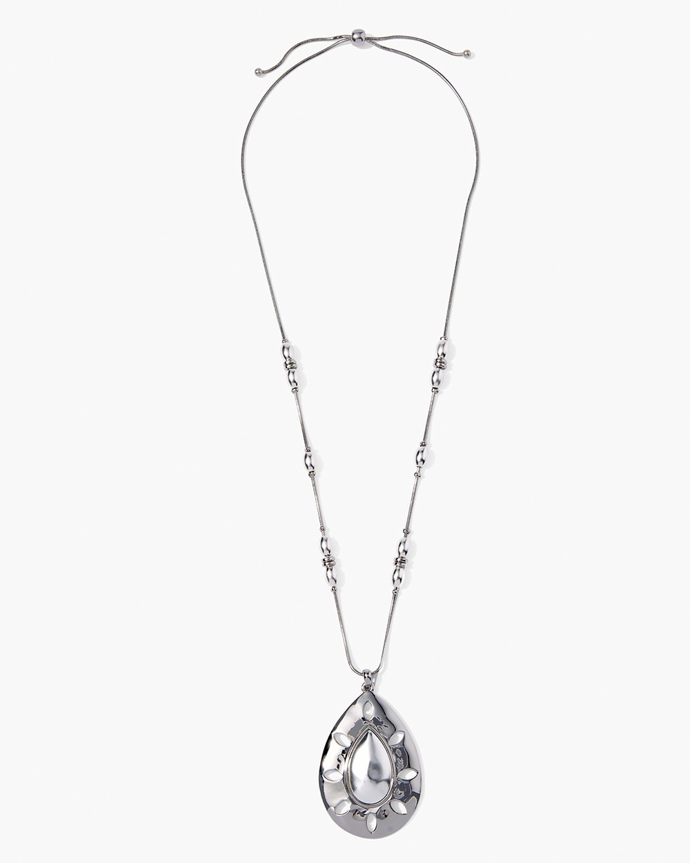 Pear-Shaped Pendant Adjustable Necklace