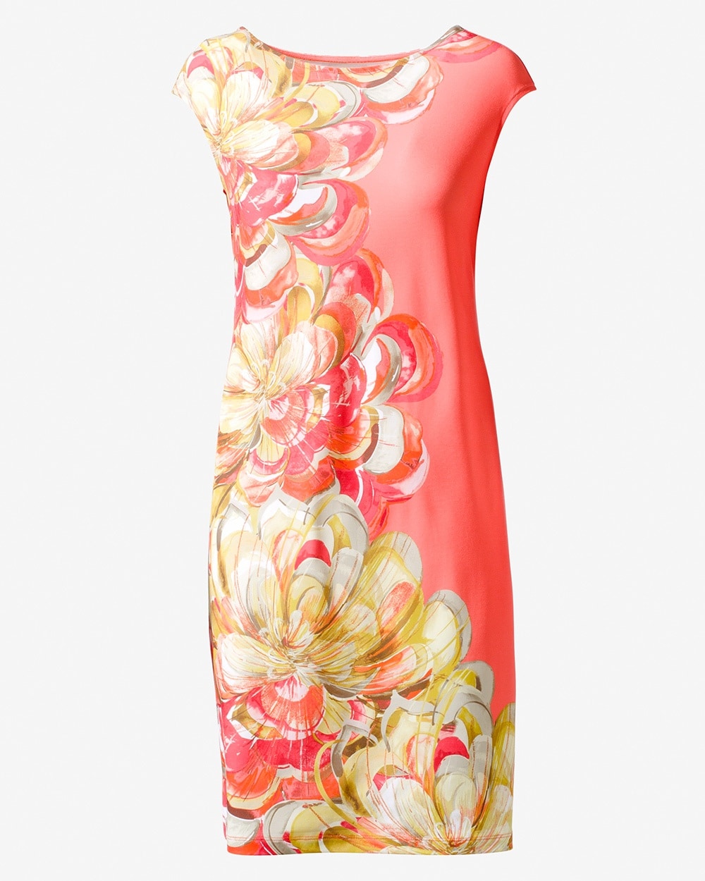 Tropical Blooms Knee-Length Dress