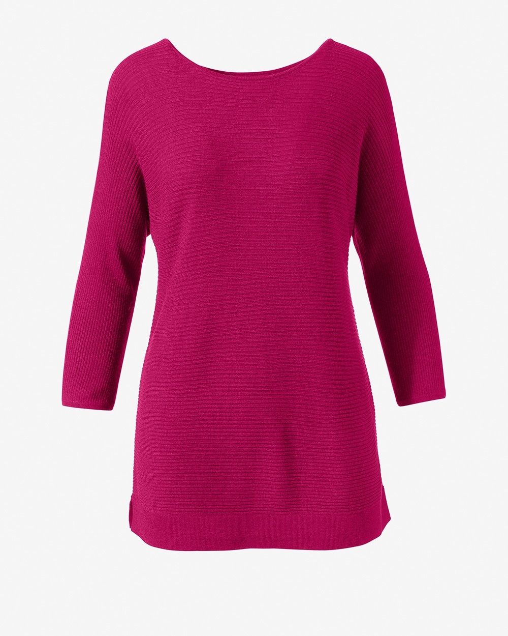 Touch of Cashmere Ribbed Boat-Neck Pullover