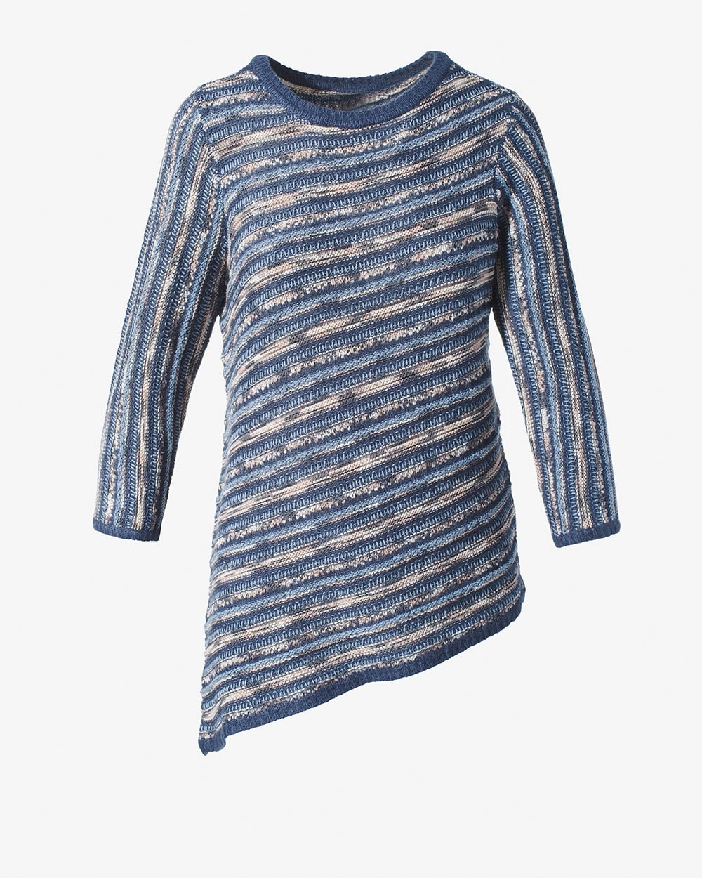 Bluebonnet Stripe Asymmetrical Pullover