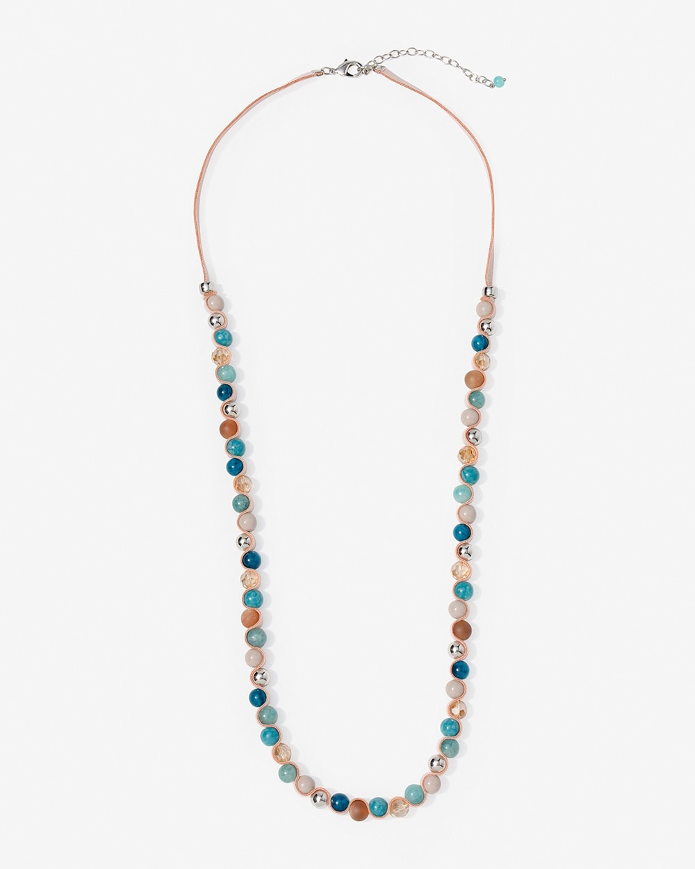 Turquoise Multi-Bead Long Necklace