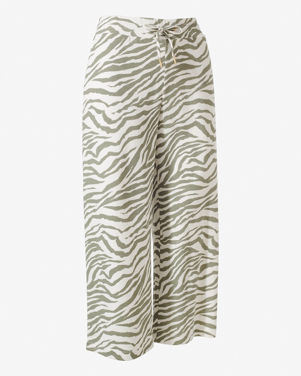 Weekends Bedazzled Zebra Easy Capri Pants