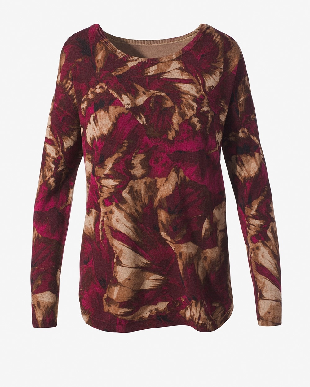 Abstract Beauty Scoop-Neck Pullover
