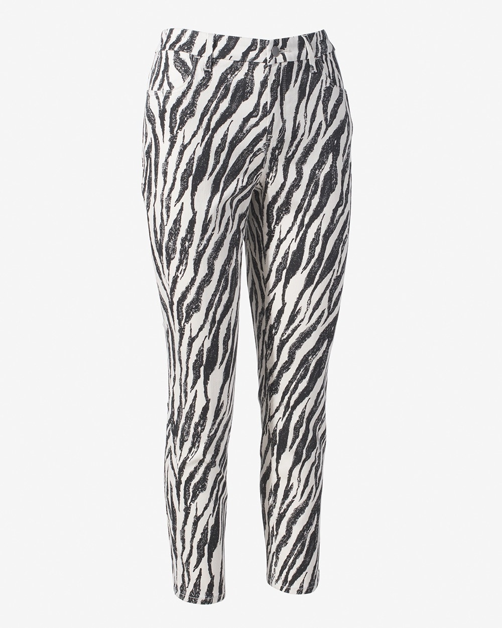 Artisanal Zebra Girlfriend Ankle Jeans