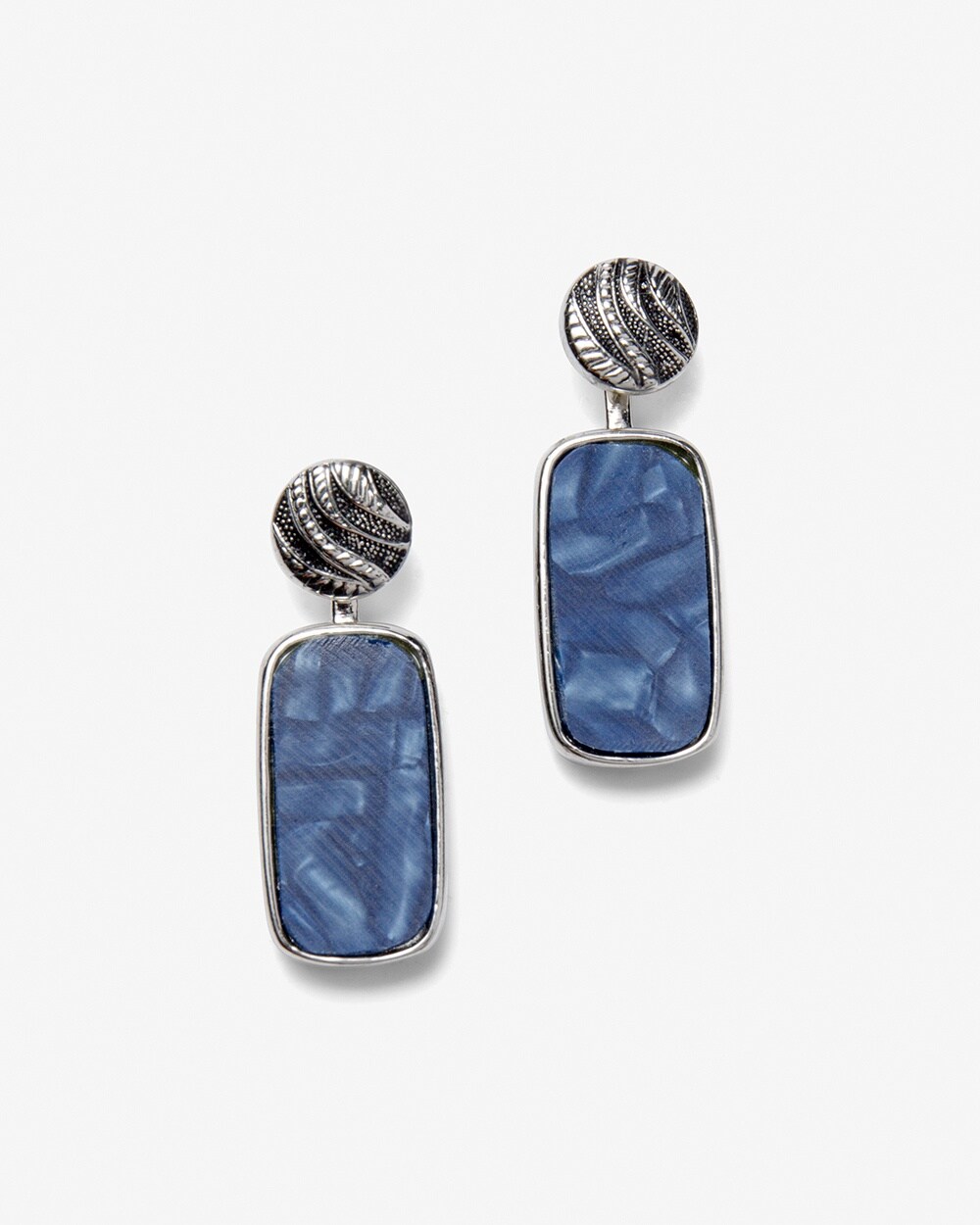 Blue Artisan Reversible Drop Earrings