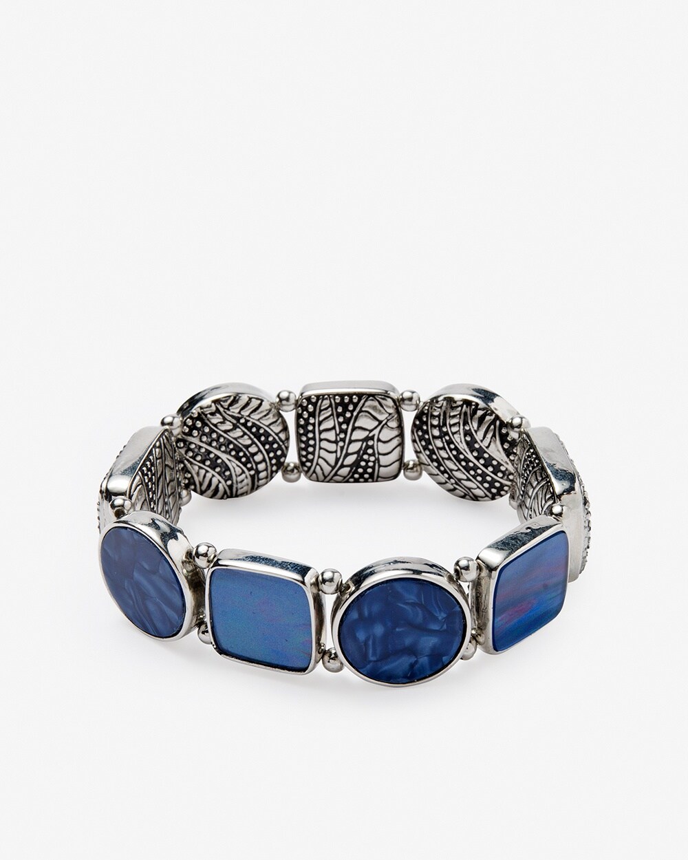 Blue Artisan Reversible Stretch Bracelet