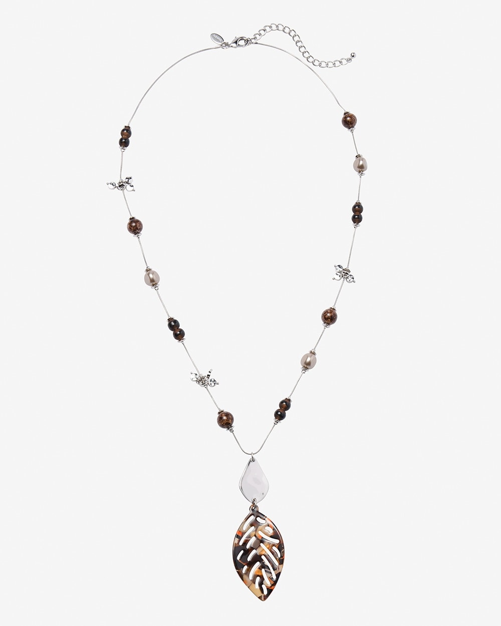 Neutral Leaf Pendant Necklace