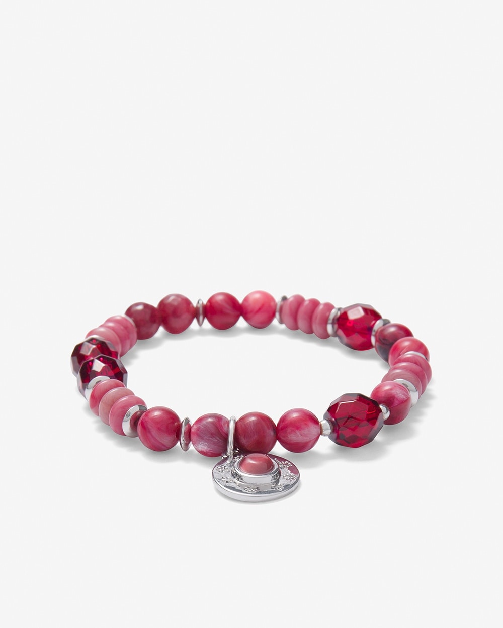 Wineberry Multi-Bead Stretch Bracelet