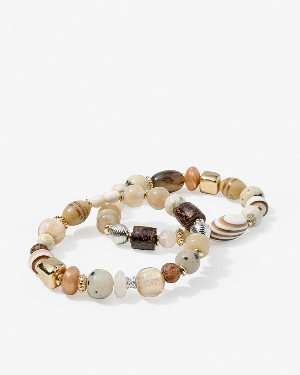 Neutral Beads Stretch Bracelets