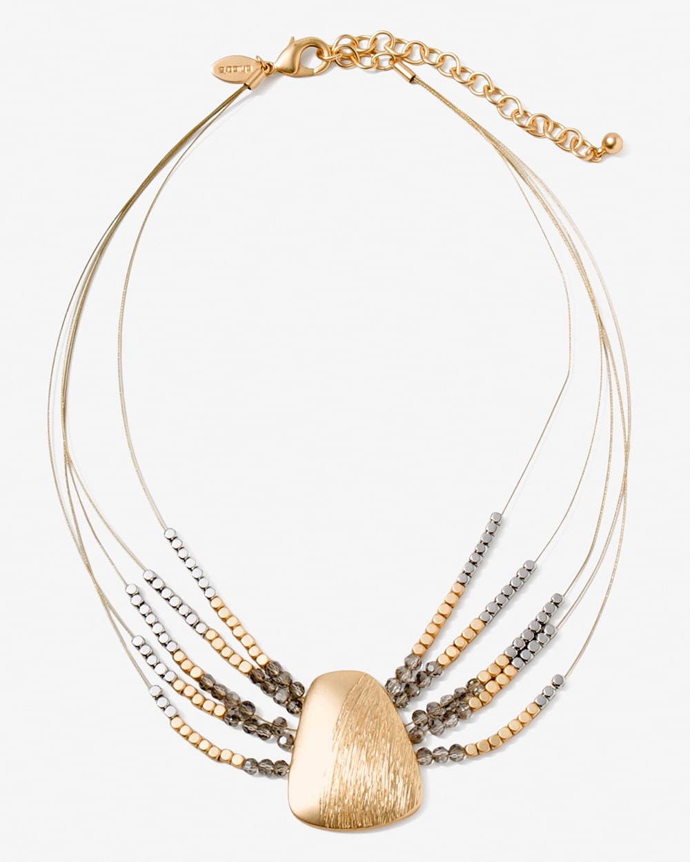 Illusion Beaded Statement Necklace