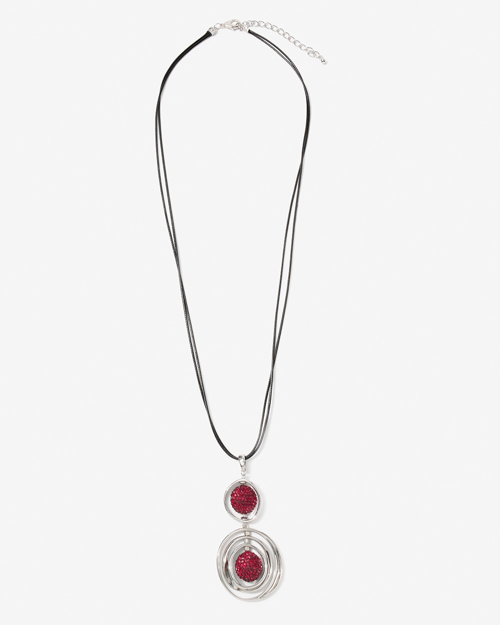 Razzie Red Sparkle Pendant Necklace