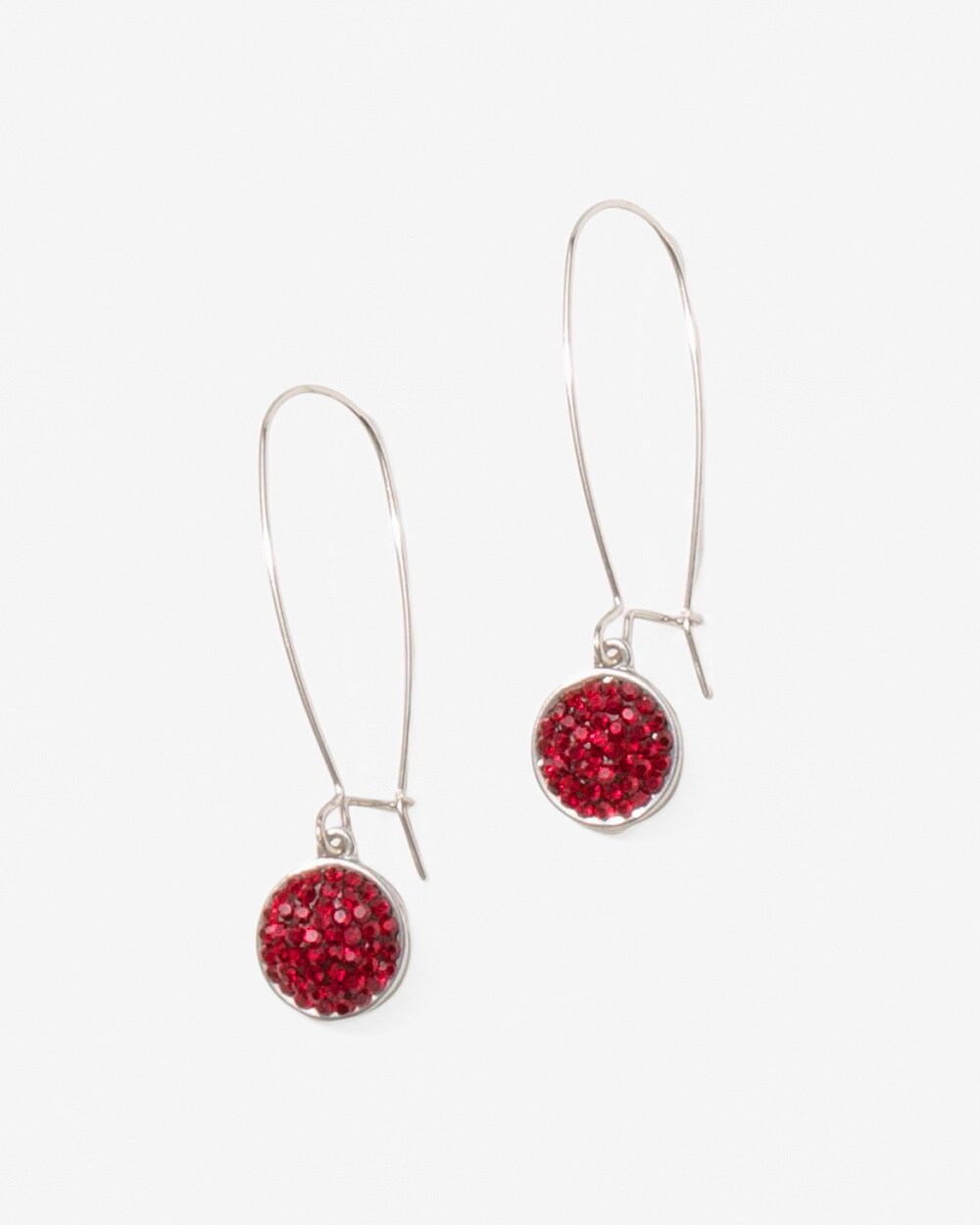 Razzie Red Sparkle Drop Earrings