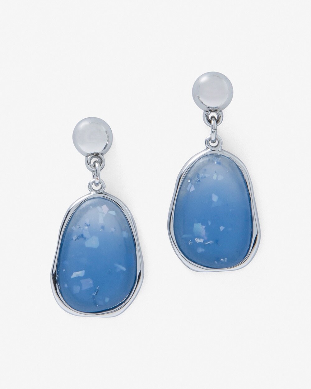 Blue Bead Drop Earrings