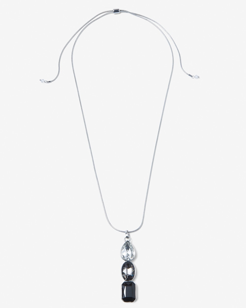 Triple Drop Pendant Adjustable Necklace
