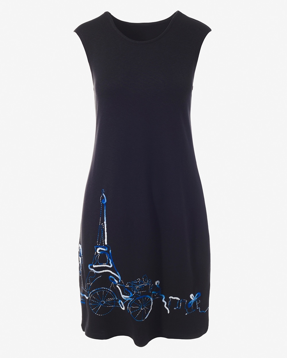 Paris Border Knee-Length Dress