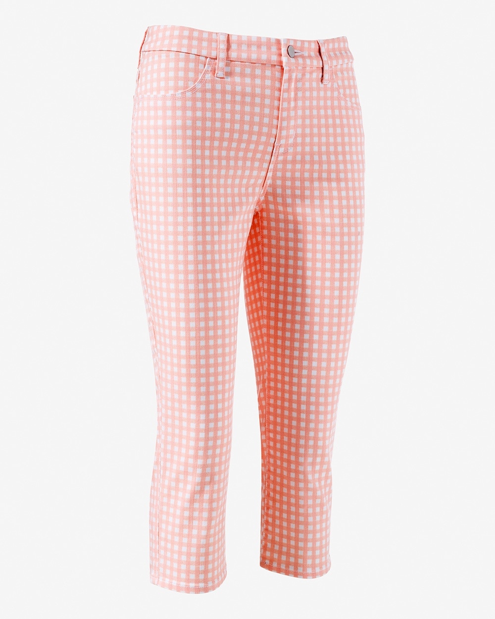 Classic Gingham Girlfriend Ankle Jeans