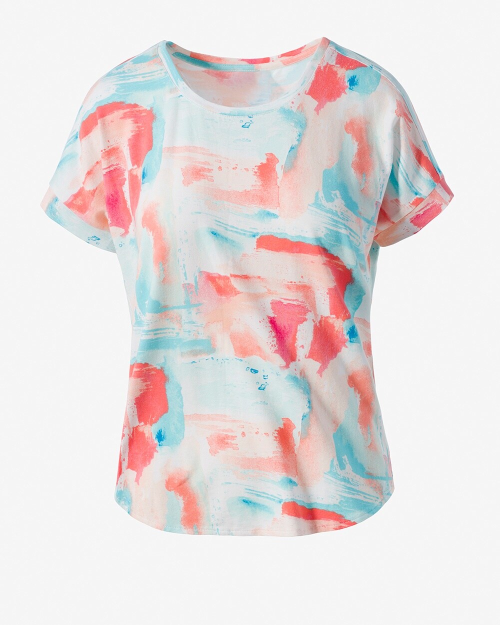 Painterly Color Scoopneck Tee