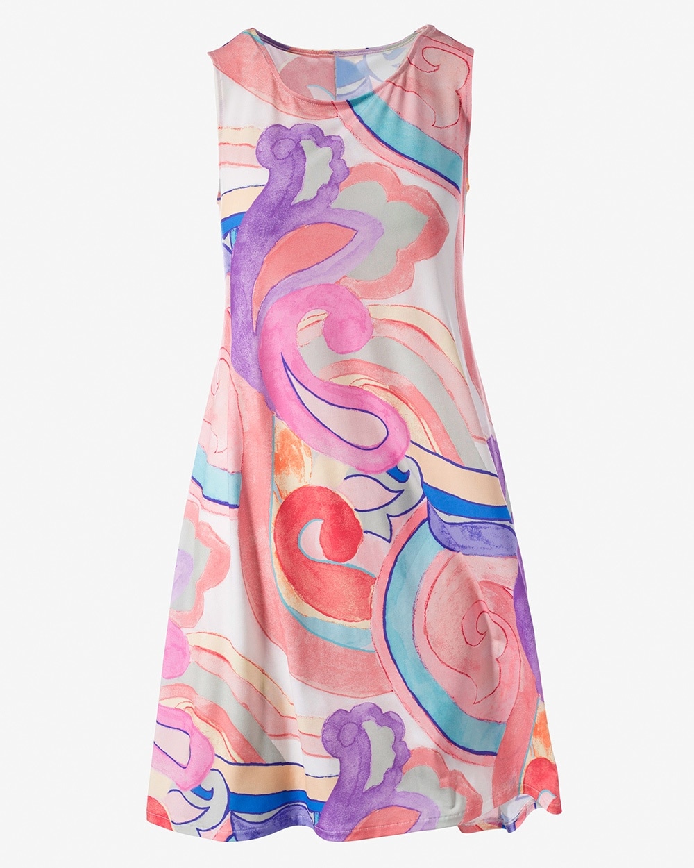 Painterly Movement Knee-Length Dress