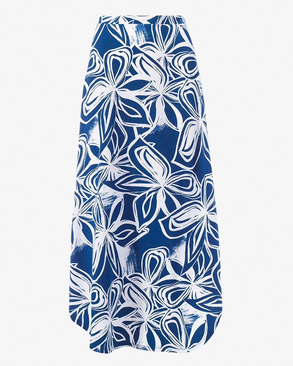 Linear Floral Maxi Skirt