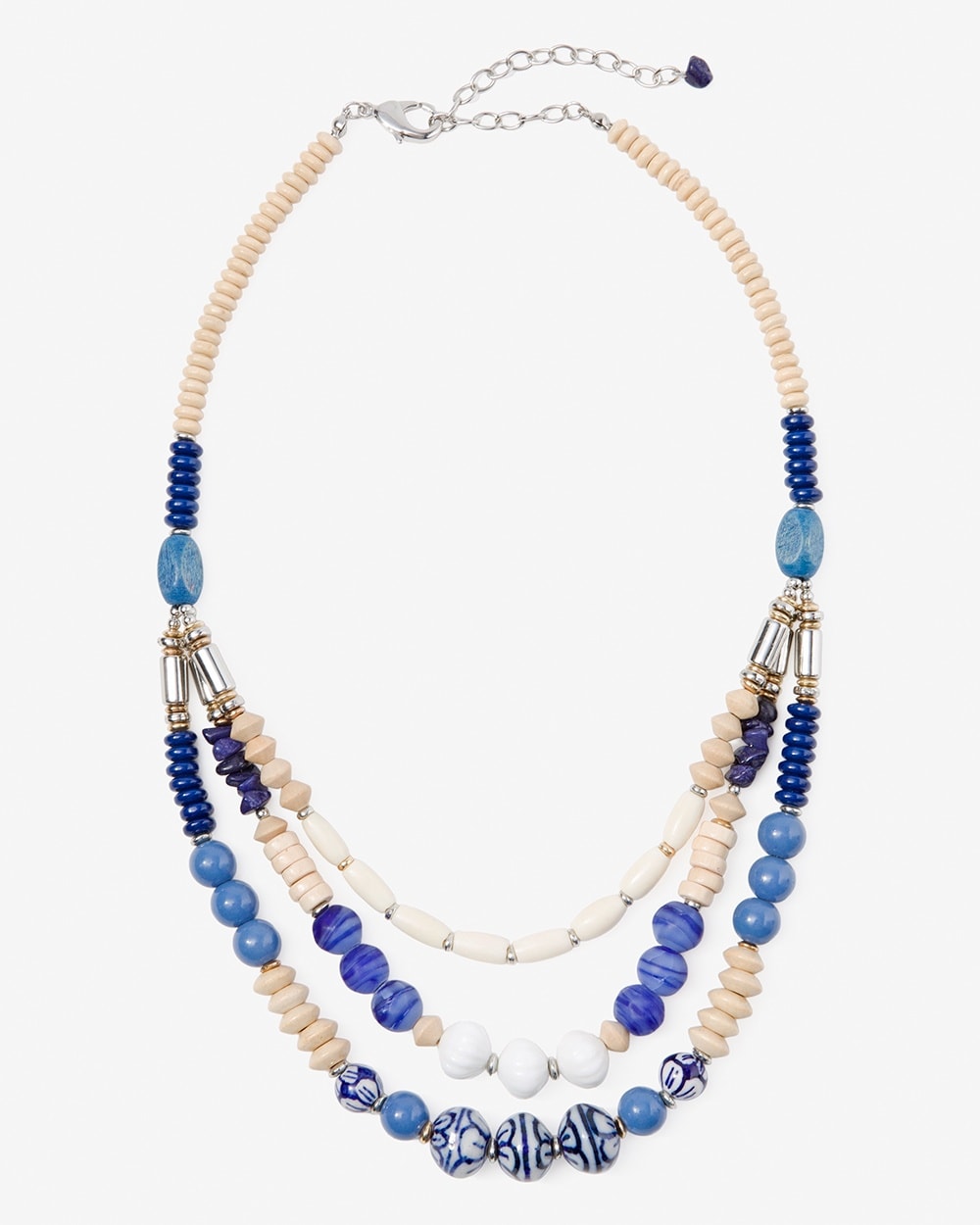 Casual Blues Multistrand Necklace