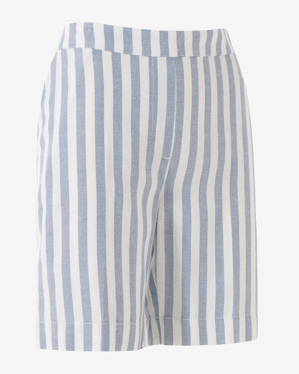Chambray Stripe Pull-On Shorts