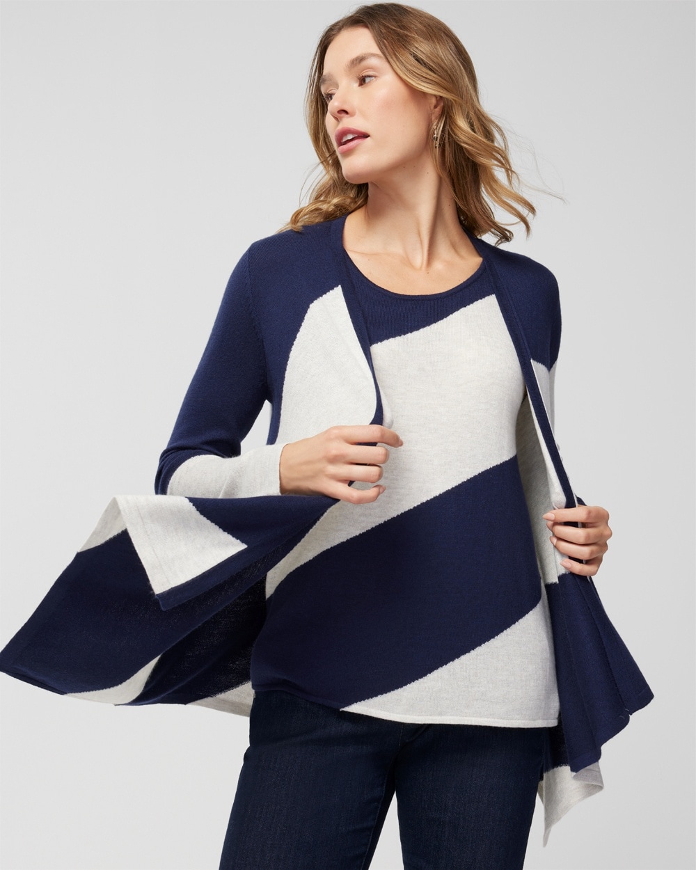 Touch of Cashmere Colorblock Cardigan