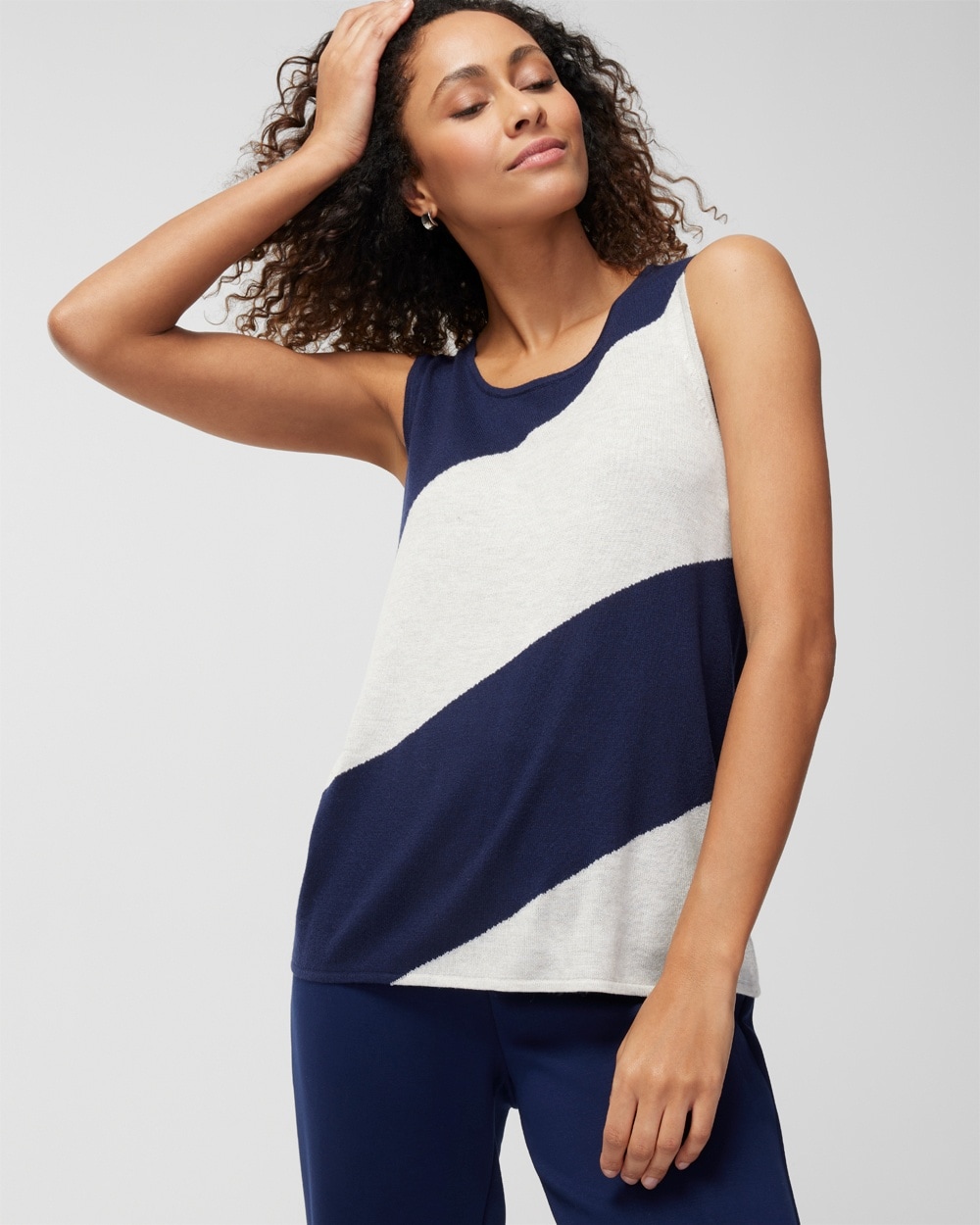 Touch of Cashmere Colorblock Shell