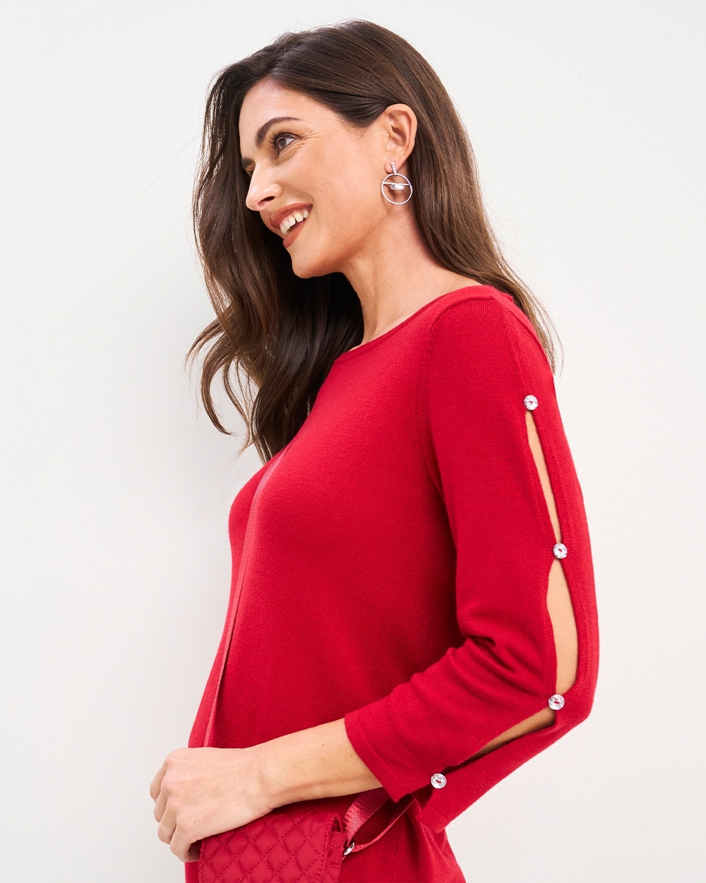 Touch of Cashmere Peek-a-Boo Sweater