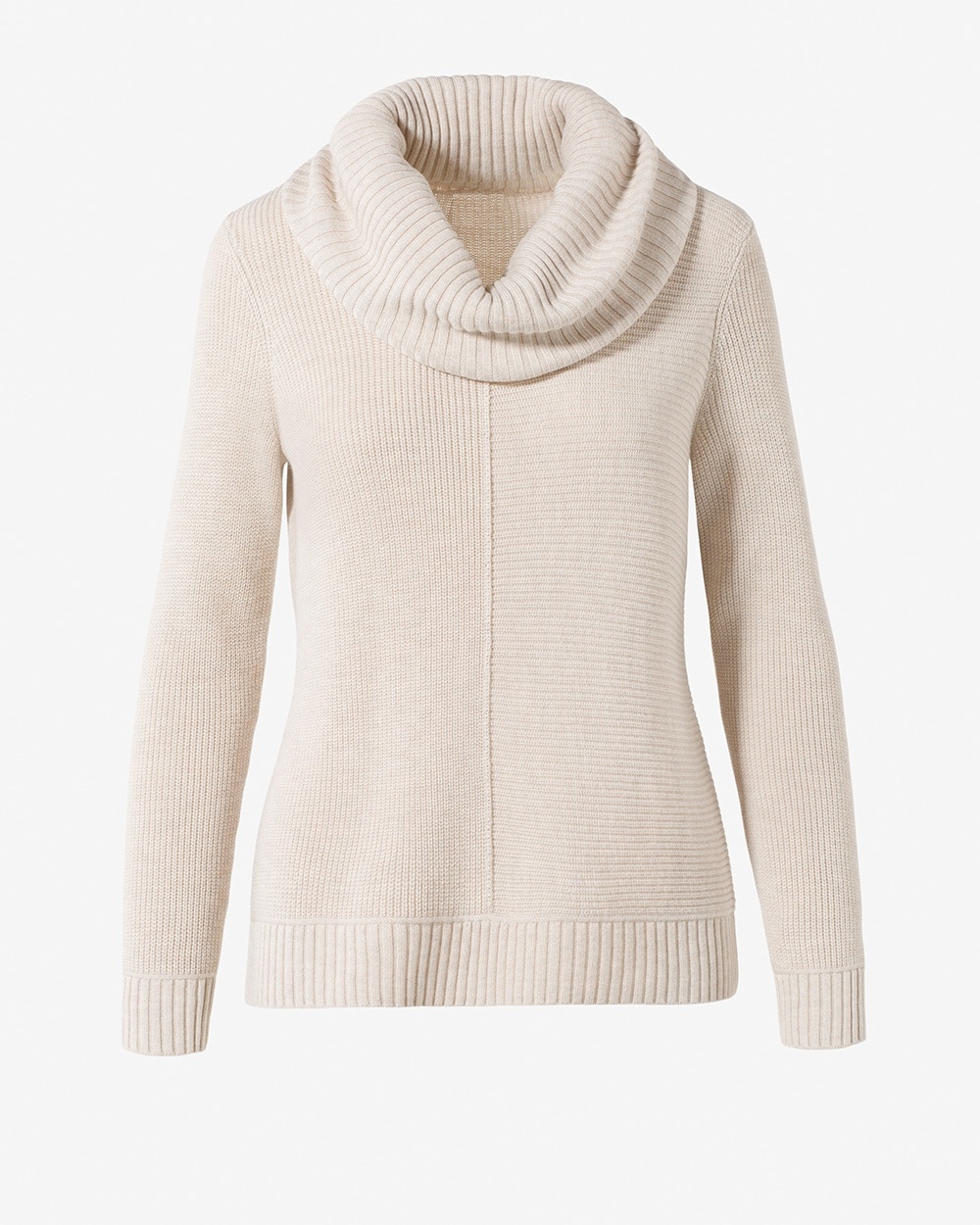 Touch of Cashmere Wide-Rib Cowl Sweater