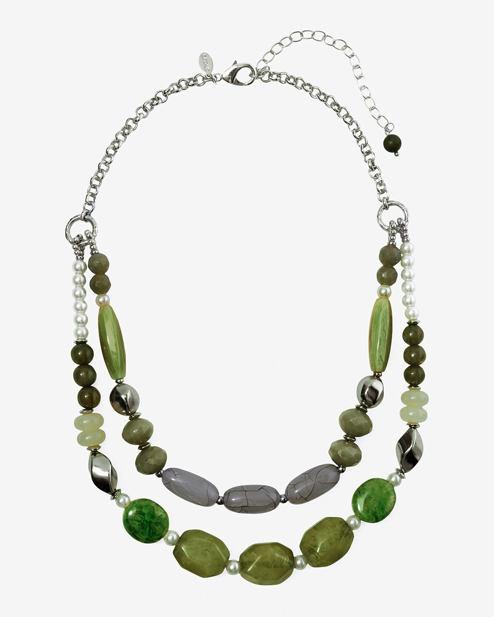 Olive Bead Multistrand Necklace