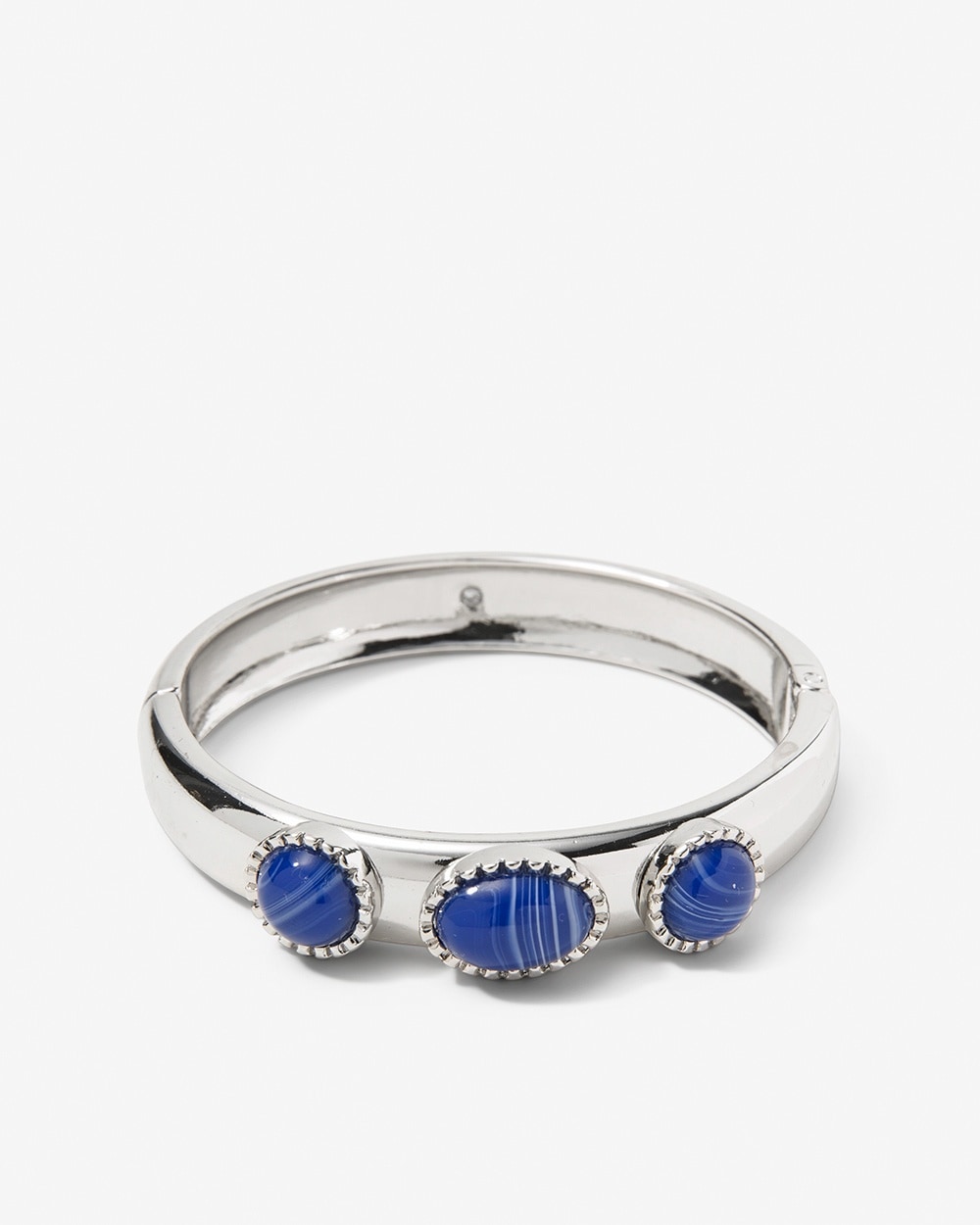 Blue Hinged Bangle Bracelet