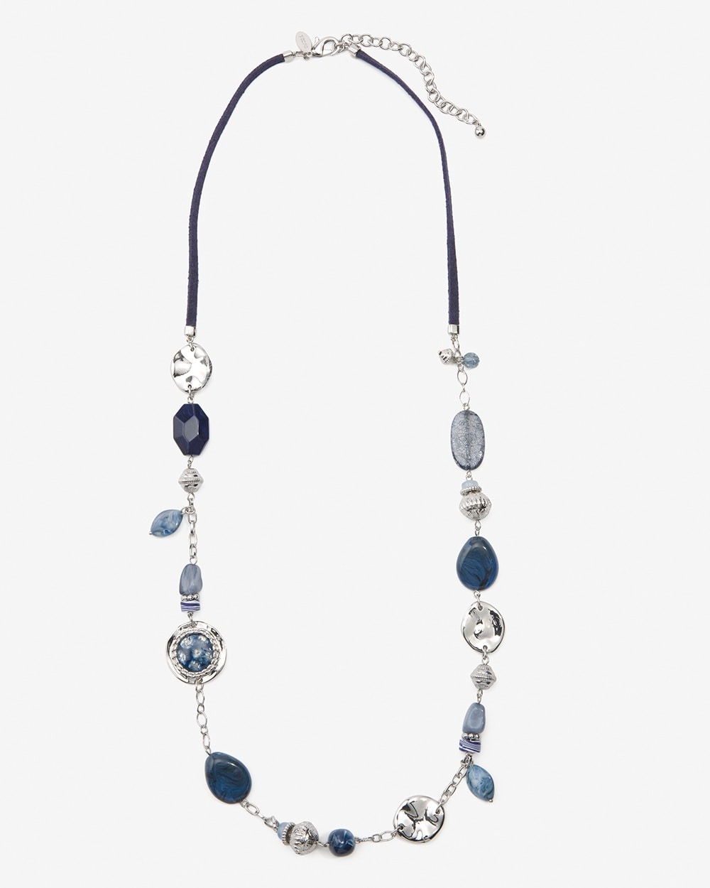 Blue Speckle Long Necklace