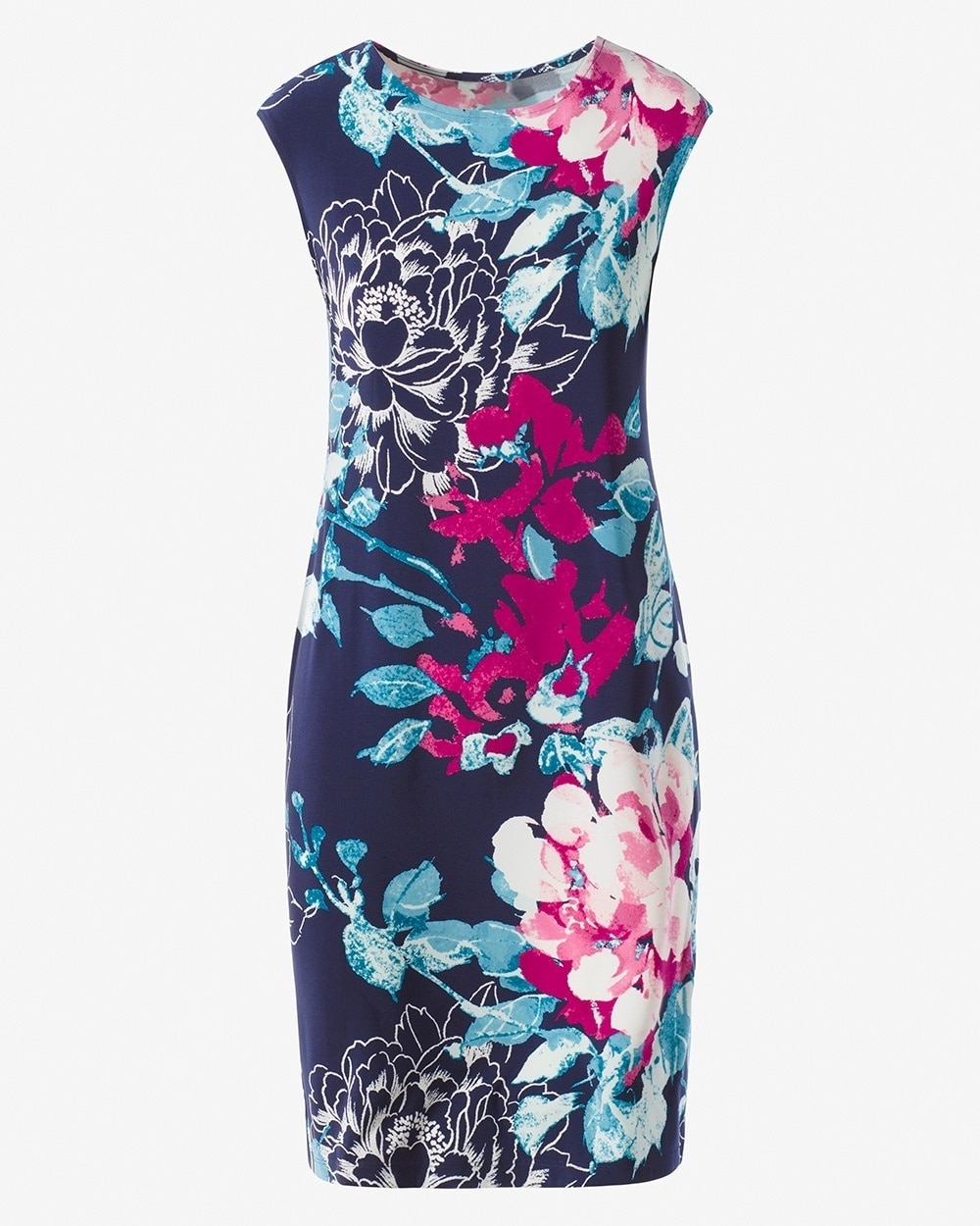Floral Expression Knee-Length Dress