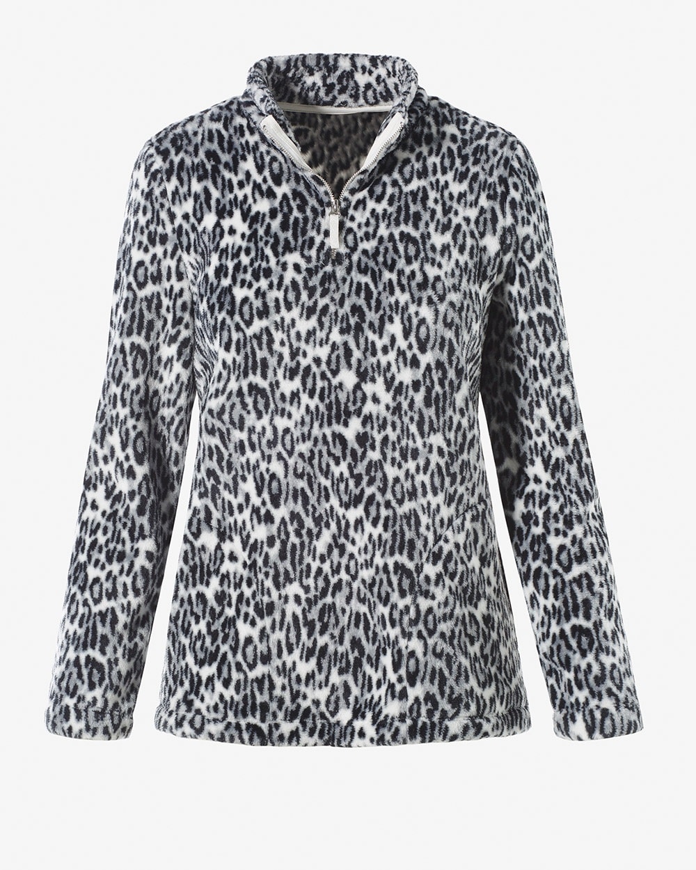 Weekends Snow Leopard Half-Zip Pullover