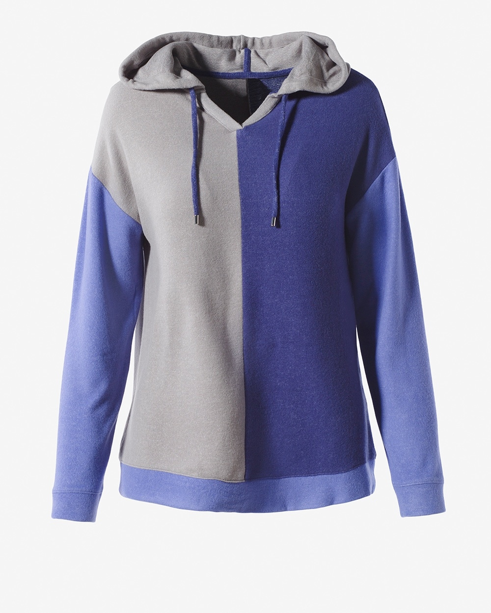 Weekends CoziSoft Colorblock Drawstring Hooded Pullover
