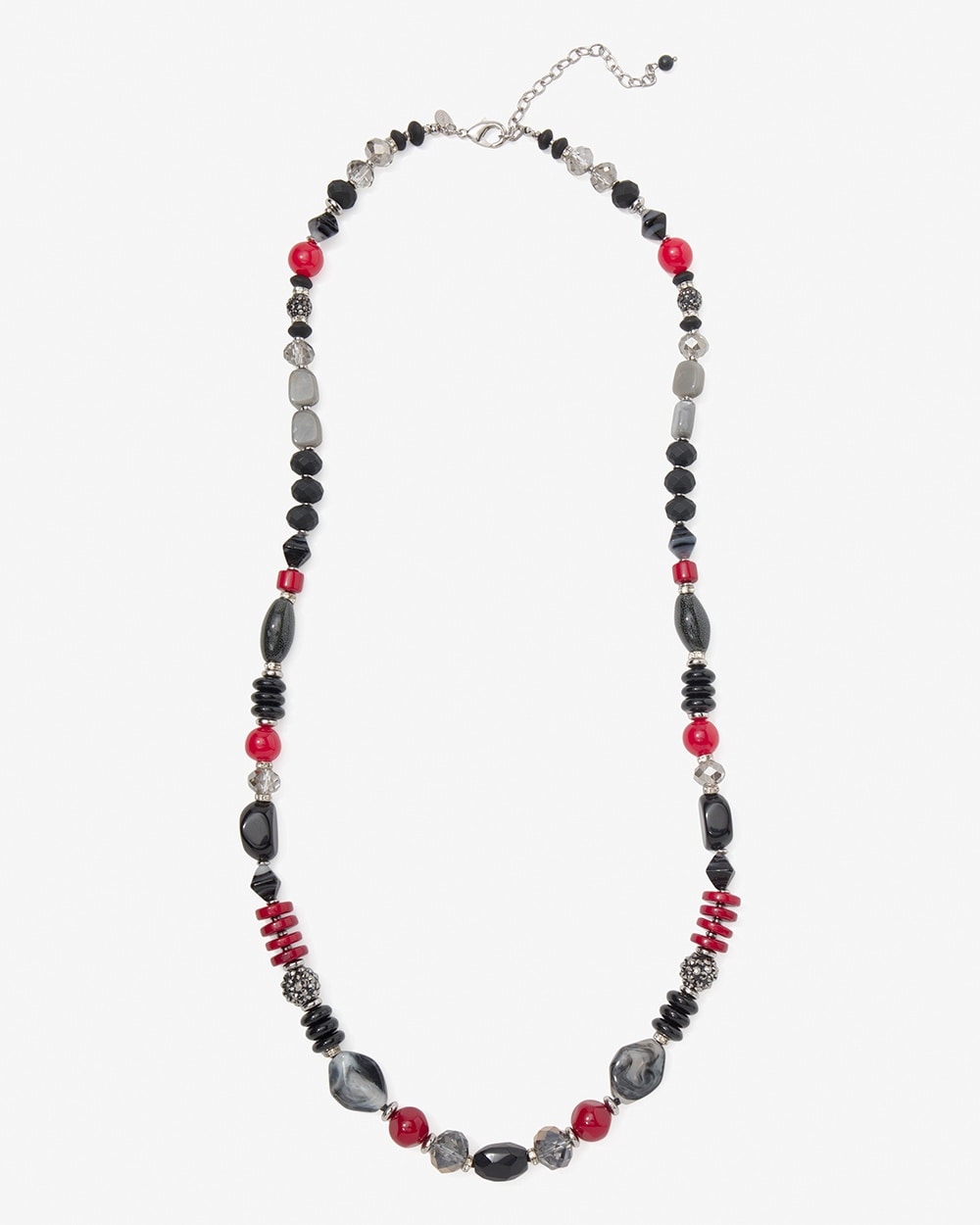 Red + Black Long Necklace