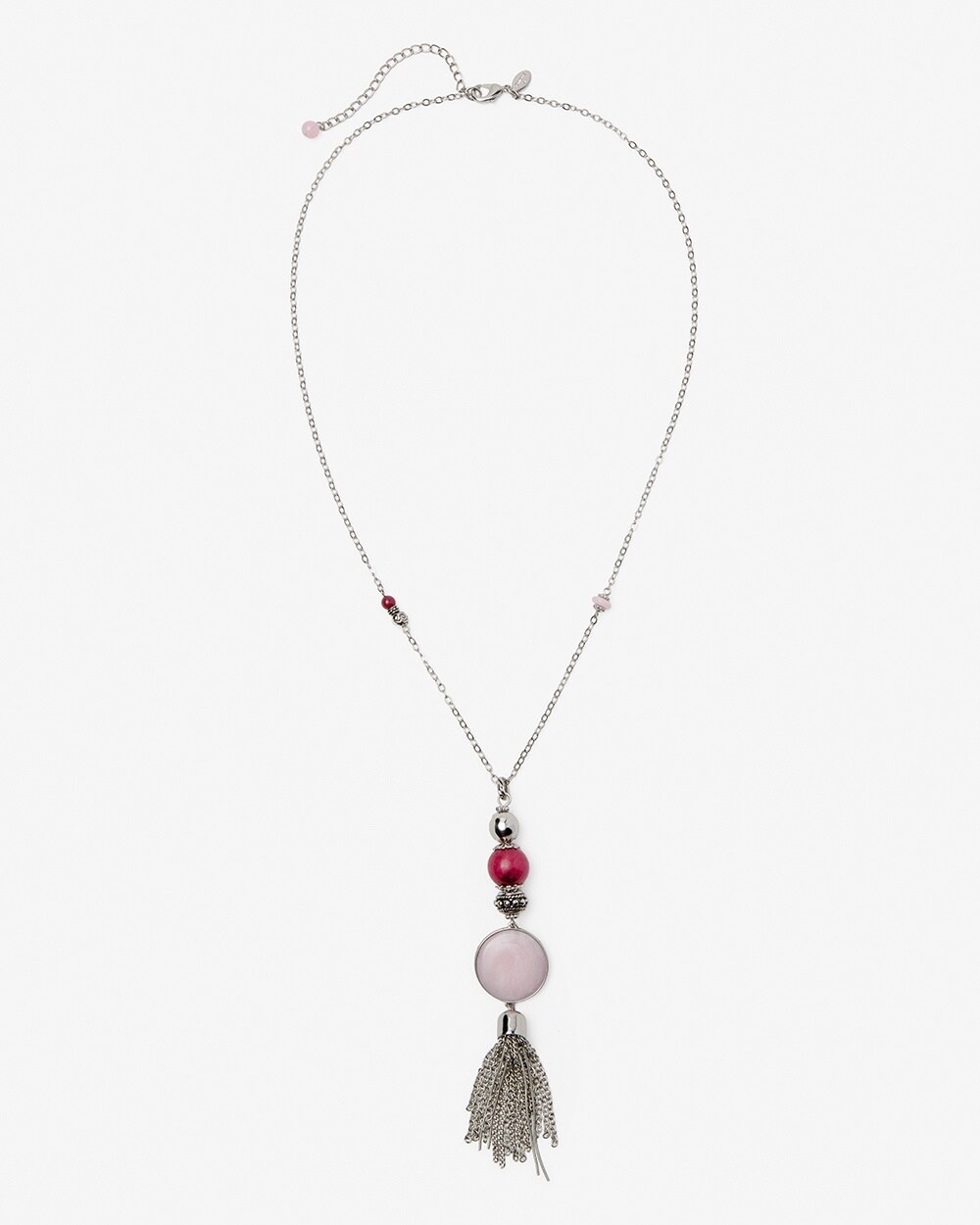 Mixed Berry Reversible Tassel Pendant Necklace