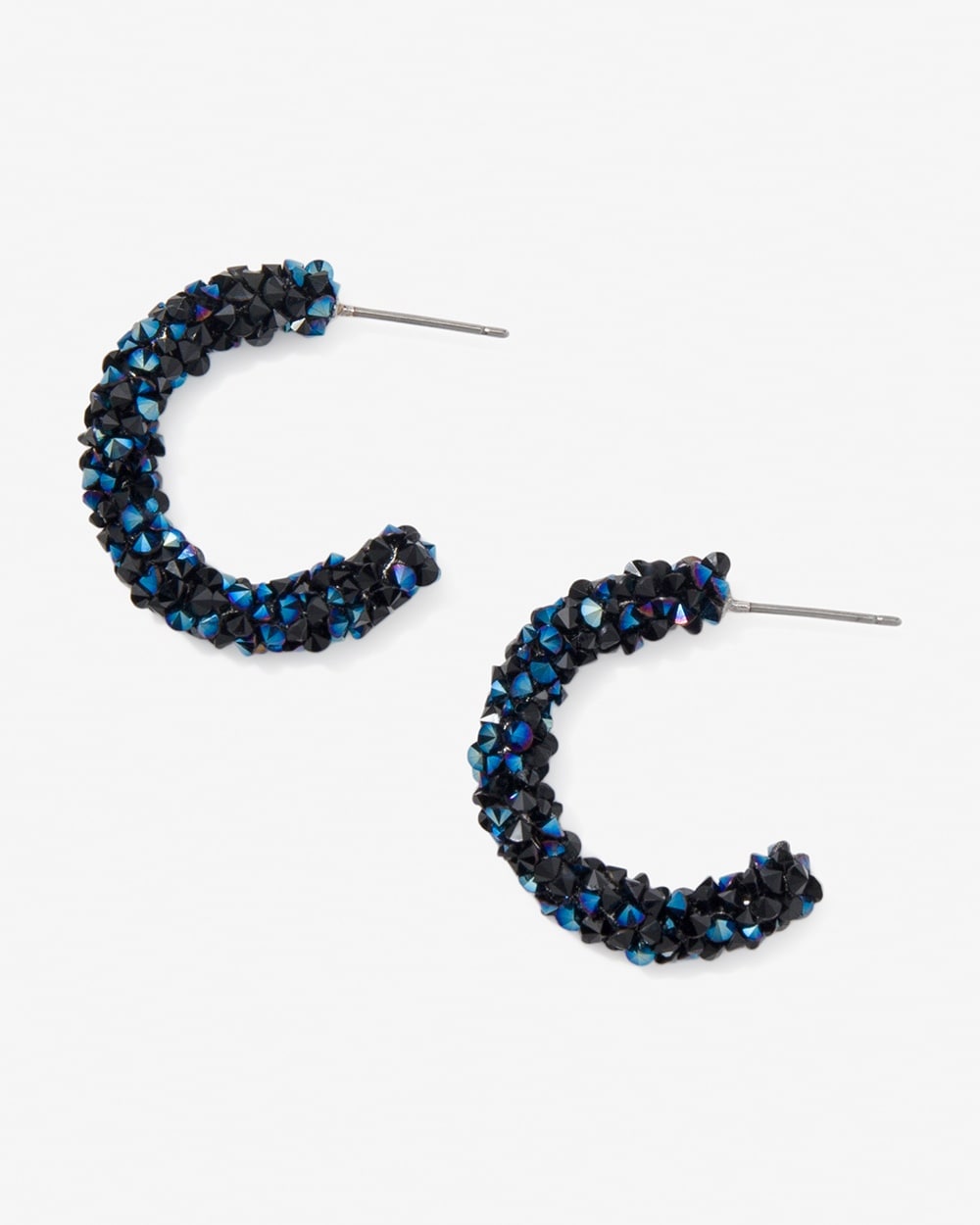 Blue Lumi Hoop Earrings