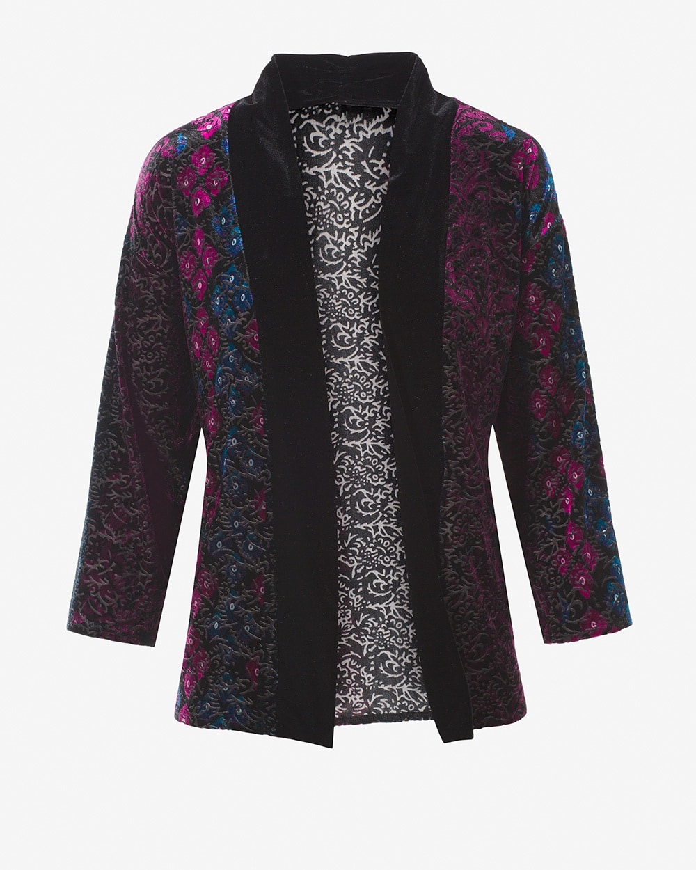 Artisan Damask Burnout Kimono Jacket